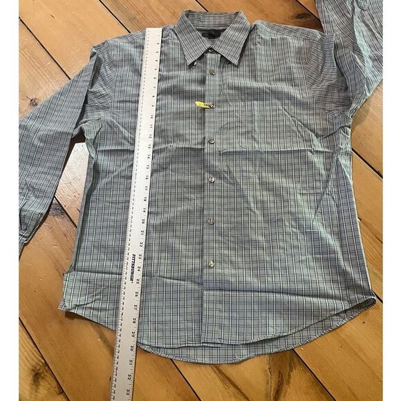 Van Heusen Men's Blue Plaid Button Down Shirt. Long Sleeve. Size Large - Picture 4 of 7